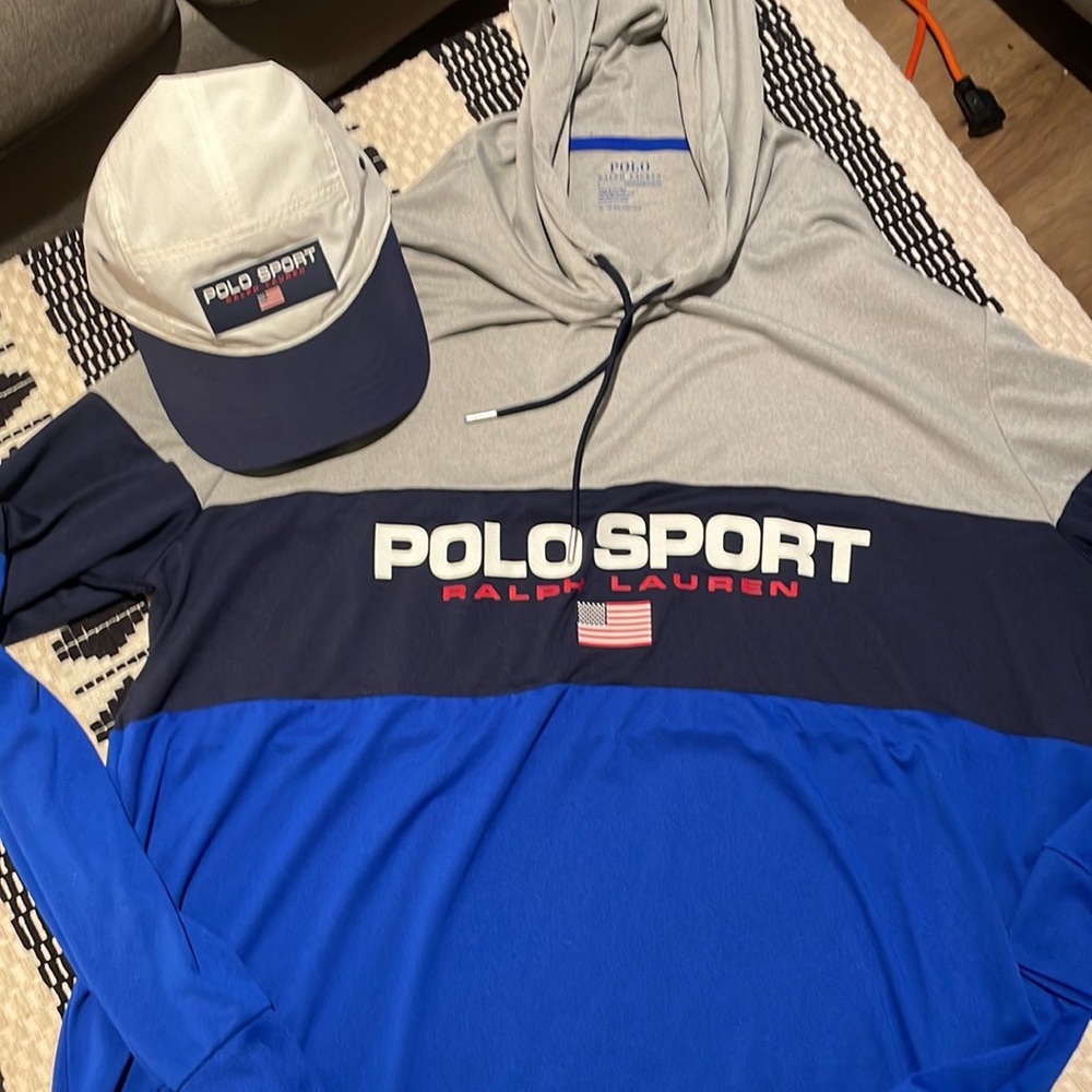 Polo sport hoodie n hat combo